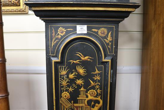 A Chinoiserie longcase clock W.46cm